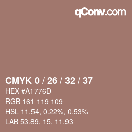 カラーコード: CMYK 0 / 26 / 32 / 37 | qconv.com