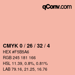 カラーコード: CMYK 0 / 26 / 32 / 4 | qconv.com