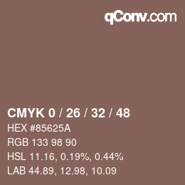 颜色代码: CMYK 0 / 26 / 32 / 48 | qconv.com
