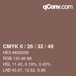 Color code: CMYK 0 / 26 / 32 / 49 | qconv.com