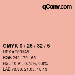 Color code: CMYK 0 / 26 / 32 / 5 | qconv.com