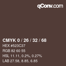 Color code: CMYK 0 / 26 / 32 / 68 | qconv.com
