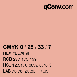 Color code: CMYK 0 / 26 / 33 / 7 | qconv.com