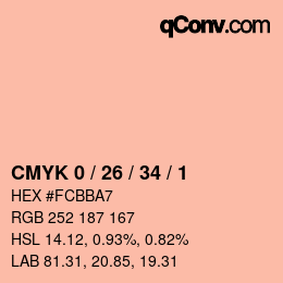 Color code: CMYK 0 / 26 / 34 / 1 | qconv.com