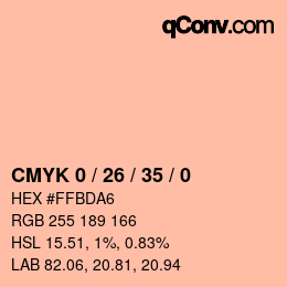 Color code: CMYK 0 / 26 / 35 / 0 | qconv.com