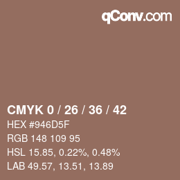 Color code: CMYK 0 / 26 / 36 / 42 | qconv.com