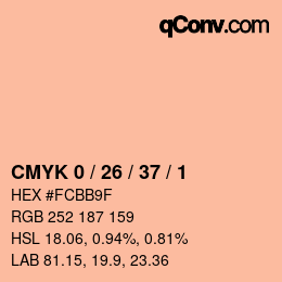 Color code: CMYK 0 / 26 / 37 / 1 | qconv.com