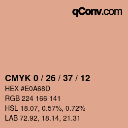 カラーコード: CMYK 0 / 26 / 37 / 12 | qconv.com