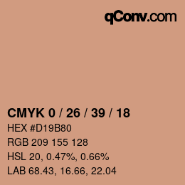 Color code: CMYK 0 / 26 / 39 / 18 | qconv.com