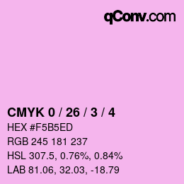 Color code: CMYK 0 / 26 / 3 / 4 | qconv.com