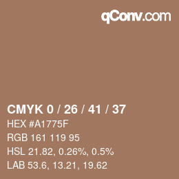 Color code: CMYK 0 / 26 / 41 / 37 | qconv.com