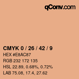 Color code: CMYK 0 / 26 / 42 / 9 | qconv.com