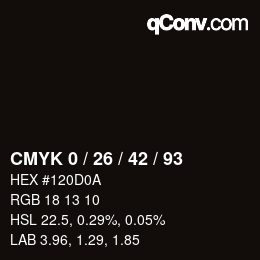 Color code: CMYK 0 / 26 / 42 / 93 | qconv.com