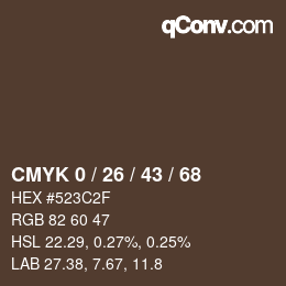 Color code: CMYK 0 / 26 / 43 / 68 | qconv.com