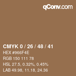 Color code: CMYK 0 / 26 / 48 / 41 | qconv.com