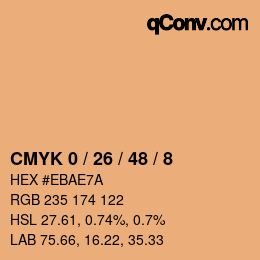 カラーコード: CMYK 0 / 26 / 48 / 8 | qconv.com