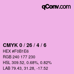 カラーコード: CMYK 0 / 26 / 4 / 6 | qconv.com