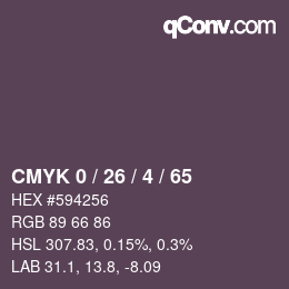 カラーコード: CMYK 0 / 26 / 4 / 65 | qconv.com