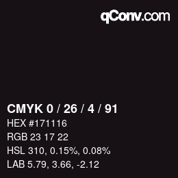 Color code: CMYK 0 / 26 / 4 / 91 | qconv.com