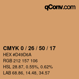 Color code: CMYK 0 / 26 / 50 / 17 | qconv.com