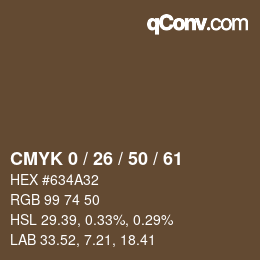 Color code: CMYK 0 / 26 / 50 / 61 | qconv.com