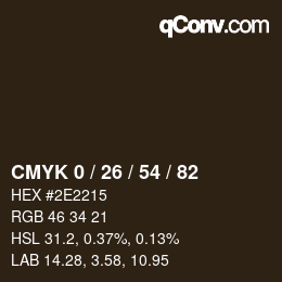 Color code: CMYK 0 / 26 / 54 / 82 | qconv.com