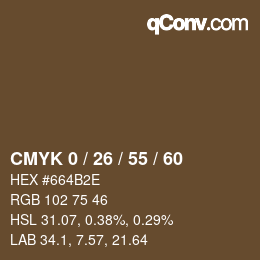 Color code: CMYK 0 / 26 / 55 / 60 | qconv.com