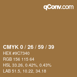 Color code: CMYK 0 / 26 / 59 / 39 | qconv.com