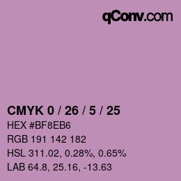 Color code: CMYK 0 / 26 / 5 / 25 | qconv.com