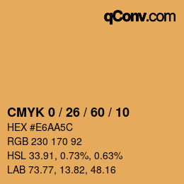 カラーコード: CMYK 0 / 26 / 60 / 10 | qconv.com