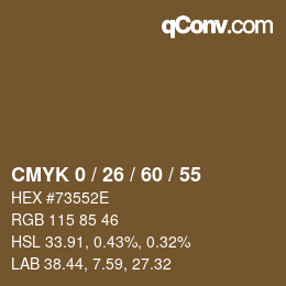 Color code: CMYK 0 / 26 / 60 / 55 | qconv.com