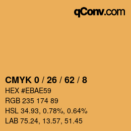 Color code: CMYK 0 / 26 / 62 / 8 | qconv.com