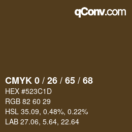 颜色代码: CMYK 0 / 26 / 65 / 68 | qconv.com