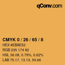 Color code: CMYK 0 / 26 / 65 / 8 | qconv.com