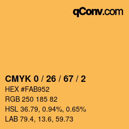 Color code: CMYK 0 / 26 / 67 / 2 | qconv.com