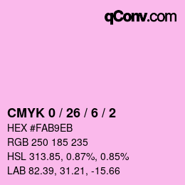 颜色代码: CMYK 0 / 26 / 6 / 2 | qconv.com