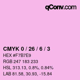 カラーコード: CMYK 0 / 26 / 6 / 3 | qconv.com