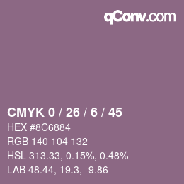Código de color: CMYK 0 / 26 / 6 / 45 | qconv.com