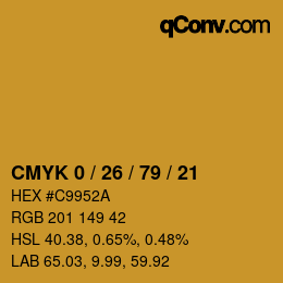 Código de color: CMYK 0 / 26 / 79 / 21 | qconv.com