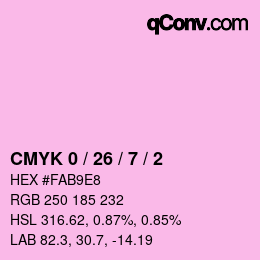 Color code: CMYK 0 / 26 / 7 / 2 | qconv.com