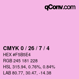 Color code: CMYK 0 / 26 / 7 / 4 | qconv.com