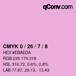 Farbcode: CMYK 0 / 26 / 7 / 8 | qconv.com
