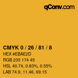 Color code: CMYK 0 / 26 / 81 / 8 | qconv.com