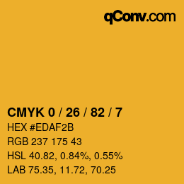 Color code: CMYK 0 / 26 / 82 / 7 | qconv.com