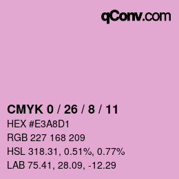 Color code: CMYK 0 / 26 / 8 / 11 | qconv.com