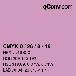 Color code: CMYK 0 / 26 / 8 / 18 | qconv.com