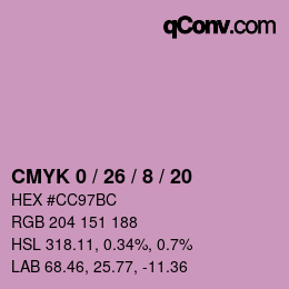 Color code: CMYK 0 / 26 / 8 / 20 | qconv.com