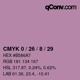 Color code: CMYK 0 / 26 / 8 / 29 | qconv.com