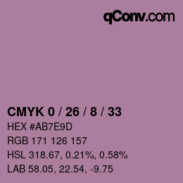 Color code: CMYK 0 / 26 / 8 / 33 | qconv.com