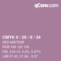 Color code: CMYK 0 / 26 / 8 / 34 | qconv.com